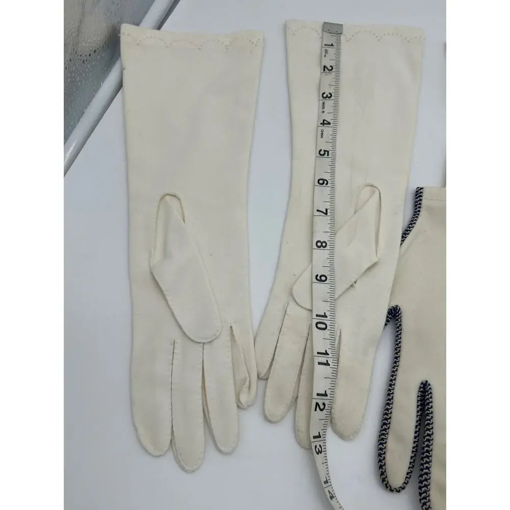 Vintage Cream White Gloves Lot of 4 Pairs Retro Costume Formal As Is
